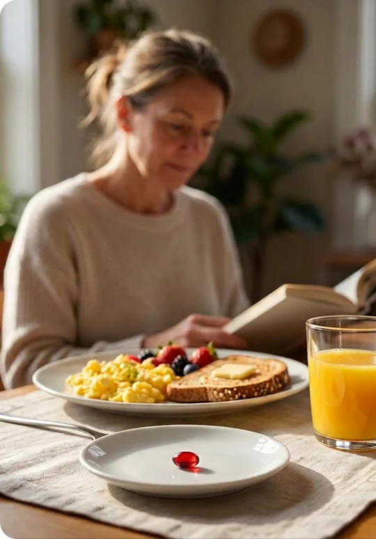 Una con el desayuno