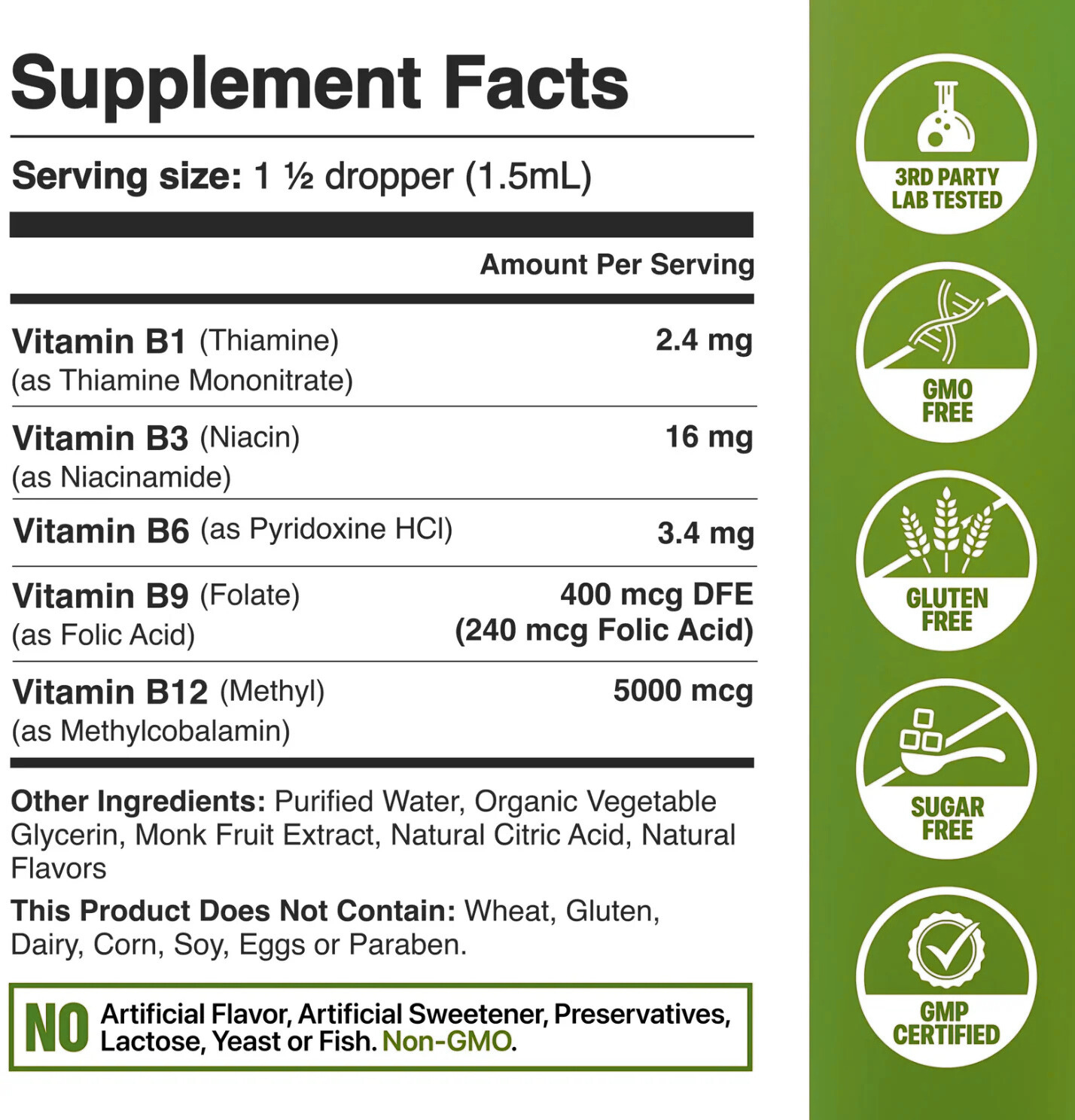 Nuvira™ 5 en 1 Complejo Vitamina B12 B6 B1