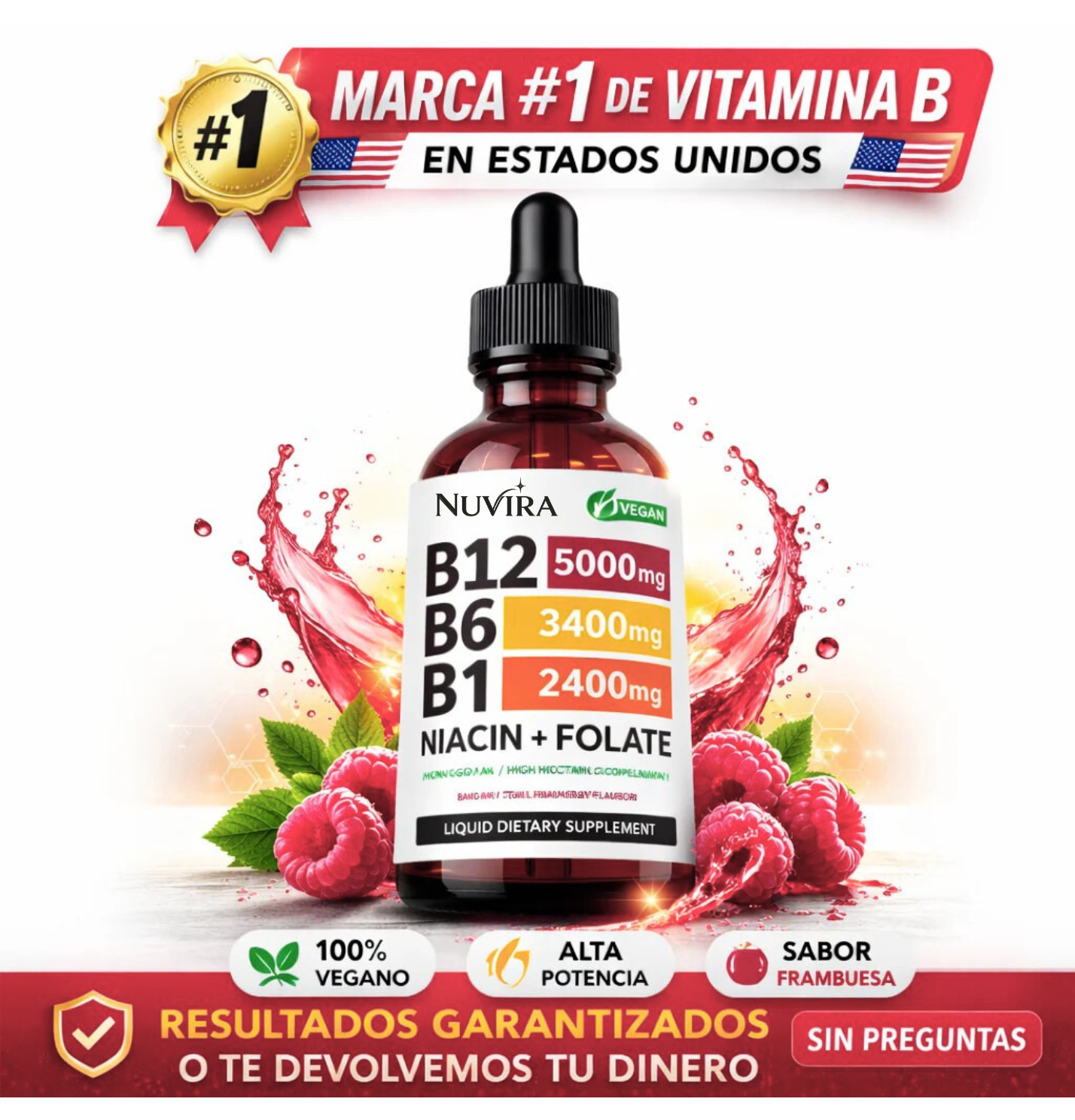 Nuvira™ 5 en 1 Complejo Vitamina B12 B6 B1