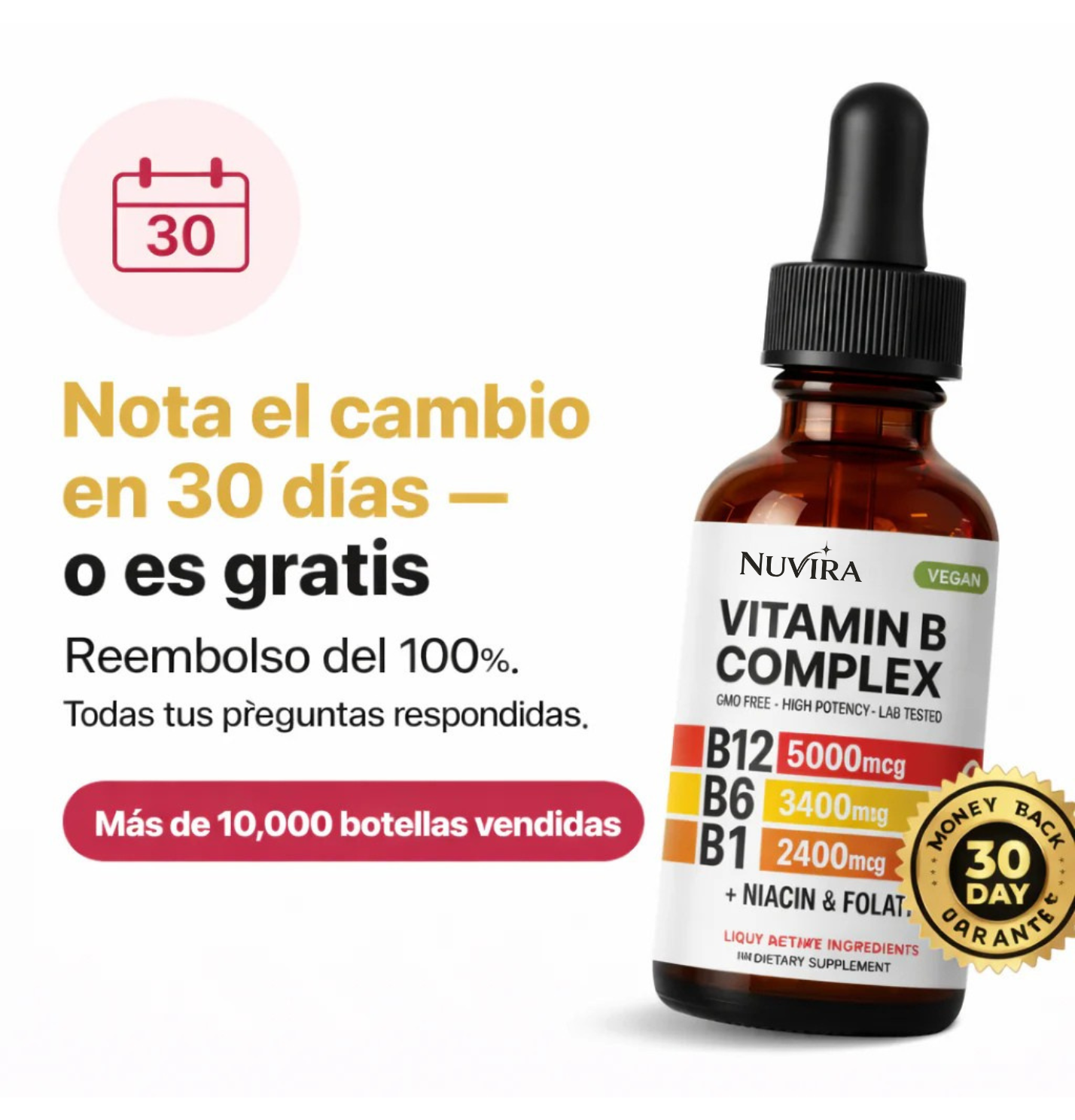 Nuvira™ 5 en 1 Complejo Vitamina B12 B6 B1