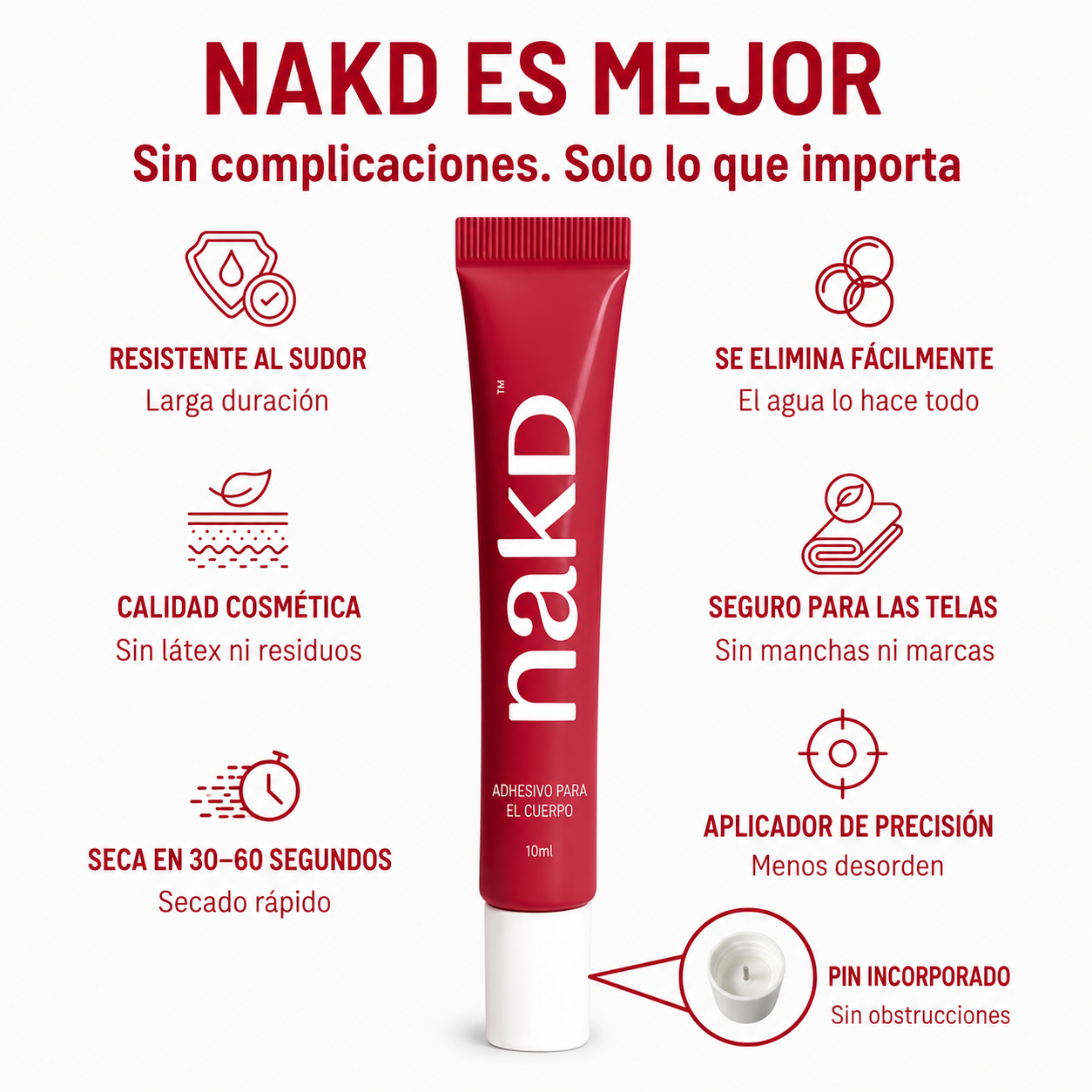 NAKD: adhesivo líquido para cuerpo