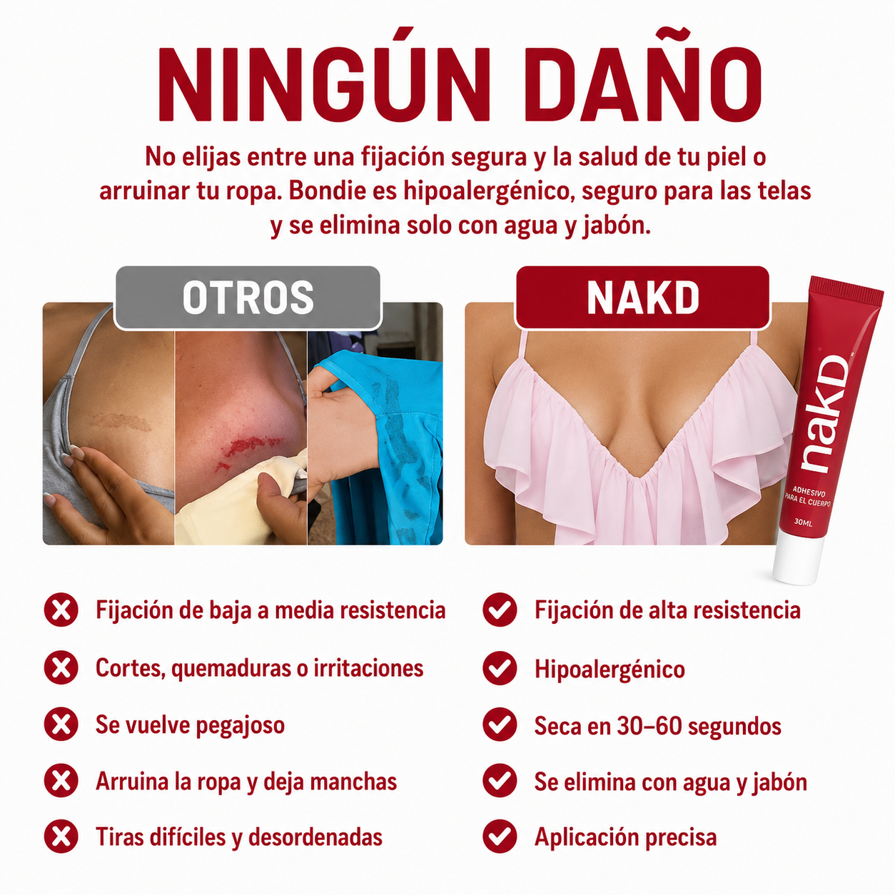 NAKD: adhesivo líquido para cuerpo