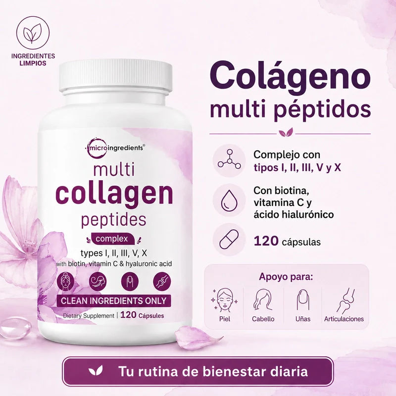 Colágeno Múltiple Avanzado - Piel Radiante, Cabello Fuerte y Articulaciones Sanas