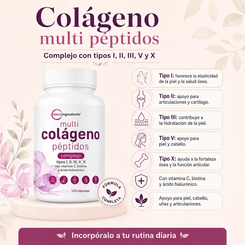 Colágeno Múltiple Avanzado - Piel Radiante, Cabello Fuerte y Articulaciones Sanas