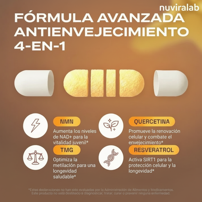 NMN+ 1000MG | Regeneración Celular 4 en 1 · 60 cápsulas