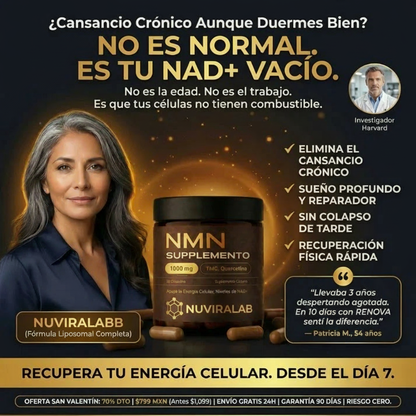 NMN+ 1000MG | Regeneración Celular 4 en 1 · 60 cápsulas