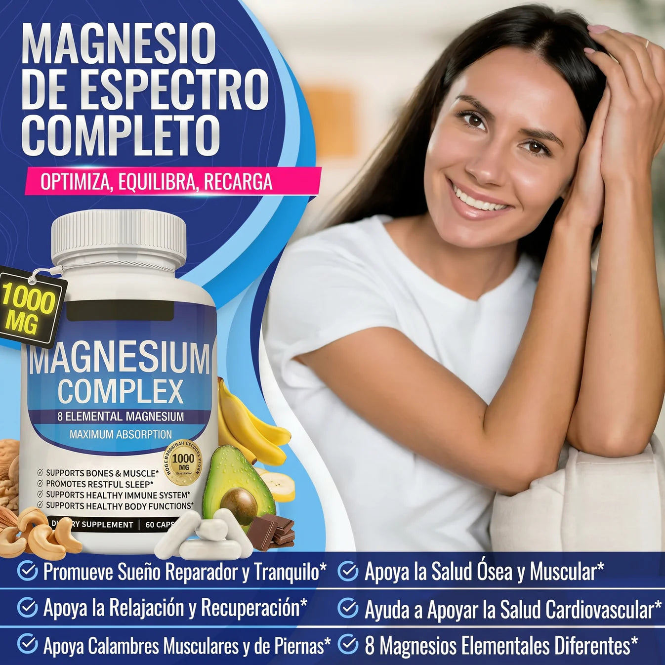 Complejo de Magnesio - Descanso, relajación y recuperación diaria